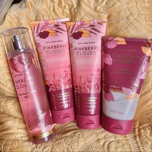 NWT Pinkberry Clouds Bath and Body Works Set